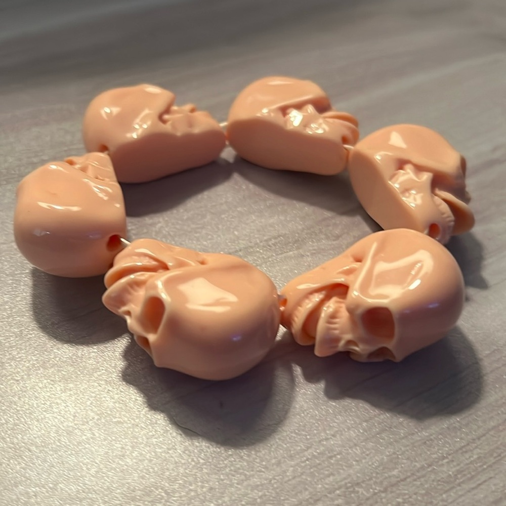 Chunky Pink Skull Bracelet